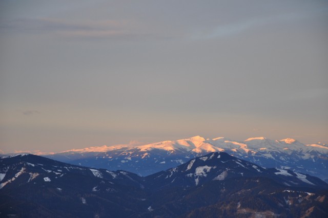 Die Gleinalm im Morgenlicht (Rossbach-, Speik- und Lenzmoarkogel)